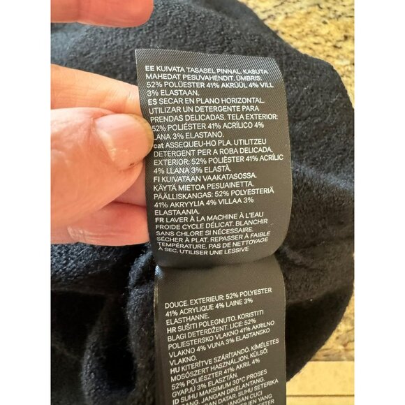 H&M Black Turtleneck Sweater Womens S Recycled Polyester & Acrylic - Picture 9 of 13